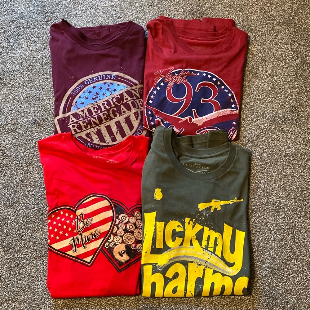 Grunt Style Men’s T-Shirts Size Large lot of 4